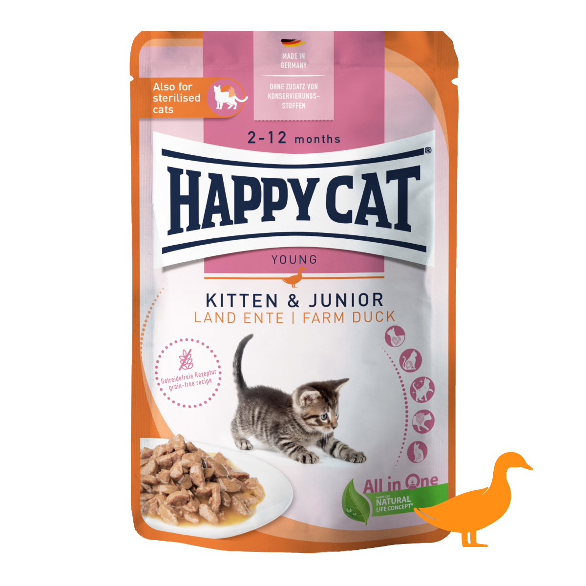 キトン&ジュニア 平飼いの鴨 パウチ 子猫