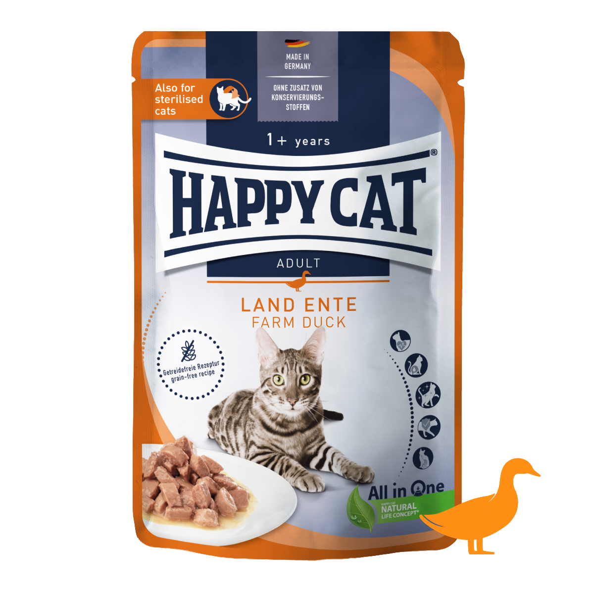 平飼いの鴨 パウチ 成猫・避妊去勢